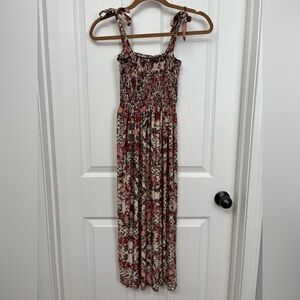 Pink Floral Smocked Maxi Dress | Lildy S-M